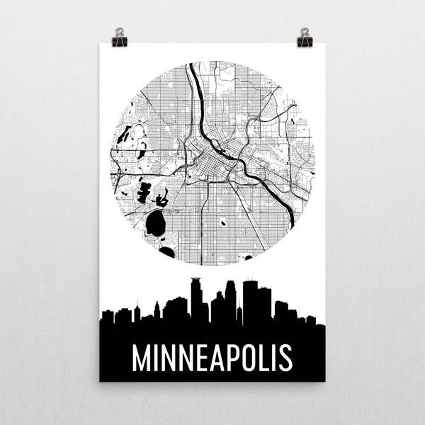 Louisville Skyline Silhouette Art Prints – Modern Map Art