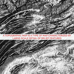 West Virginia State Topographic Map Art