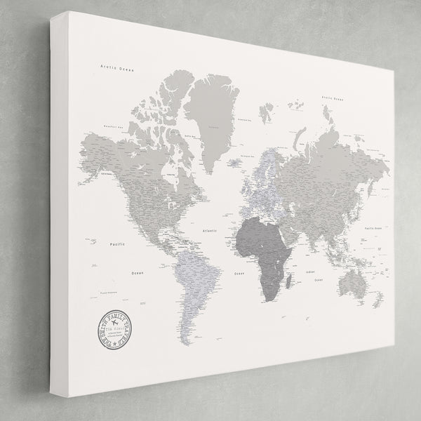 World Map Pushpin Board - White – Modern Map Art