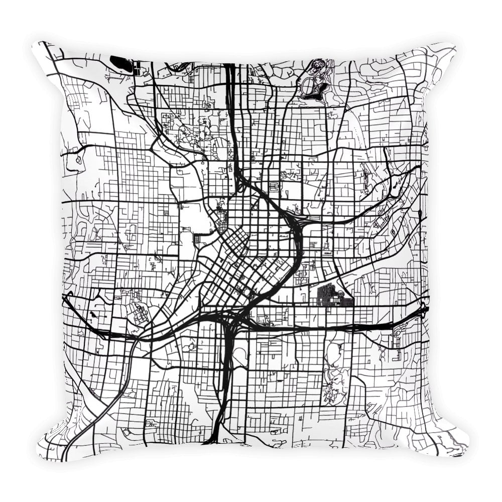 Atlanta Map Pillow – Modern Map Art