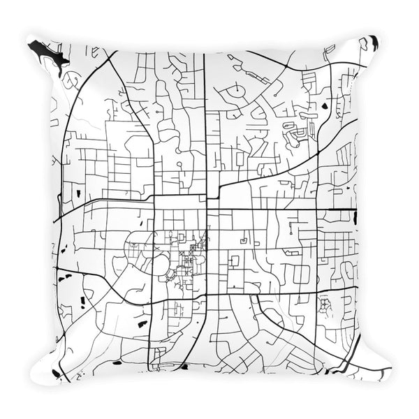 Auburn Map Pillow – Modern Map Art