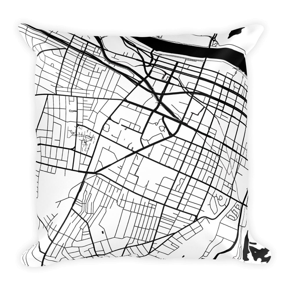 Augusta Map Pillow – Modern Map Art