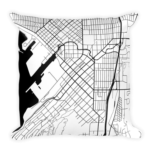 Bellingham Map Pillow – Modern Map Art