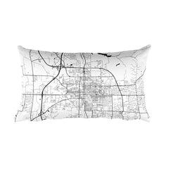 Bloomington Map Pillow – Modern Map Art