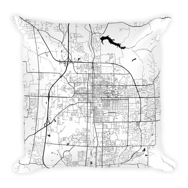 Bloomington Map Pillow – Modern Map Art