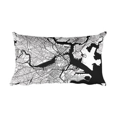 Boston Map Pillow – Modern Map Art