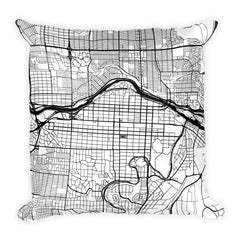 Calgary Map Pillow – Modern Map Art