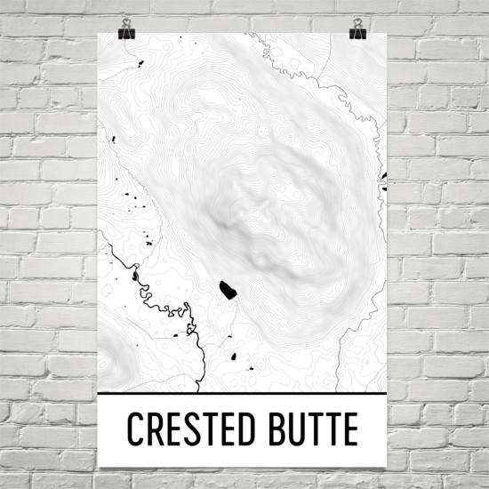 Crested Butte Topographic Map Art