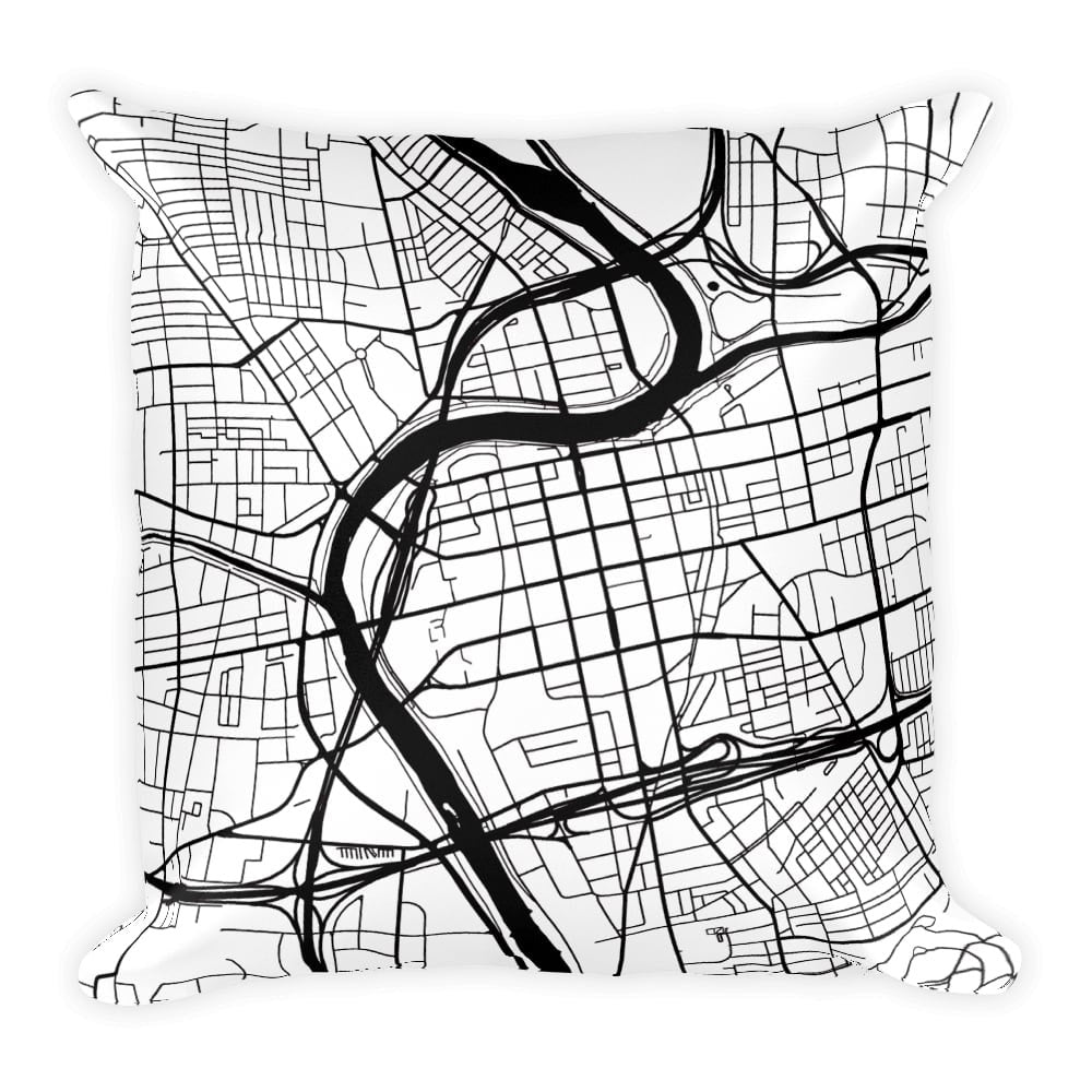 Dayton Map Pillow – Modern Map Art