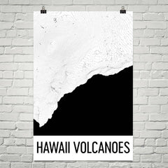 Hawaii Volcanoes National Park Topographic Map Art