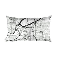 Kansas Map Pillow – Modern Map Art