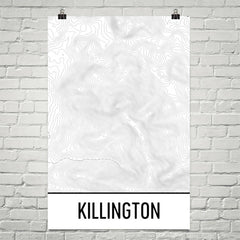 Killington Topographic Map Art