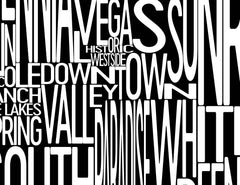 Las Vegas Neighborhood Typography Prints – Modern Map Art