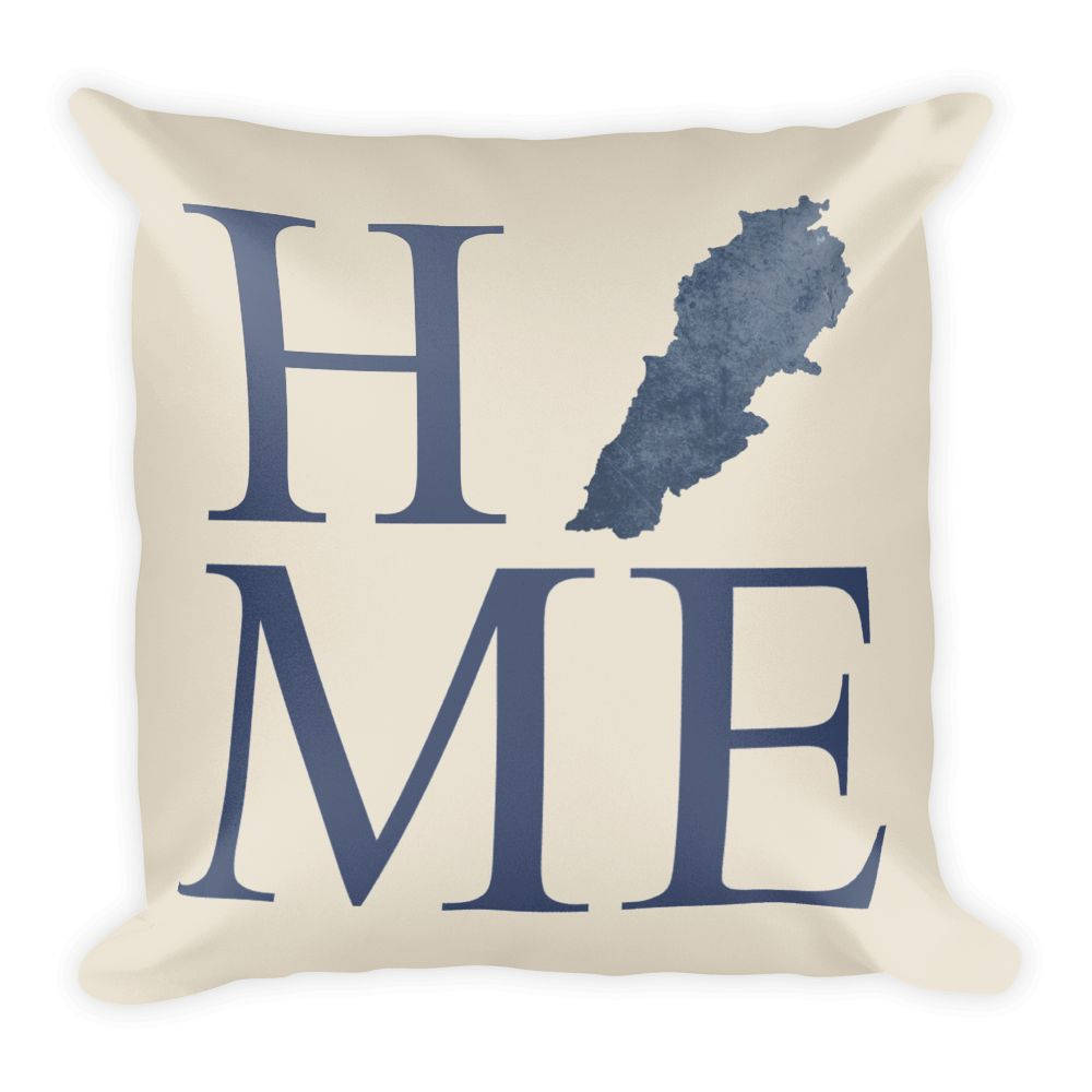 Lebanon Map Pillow – Modern Map Art