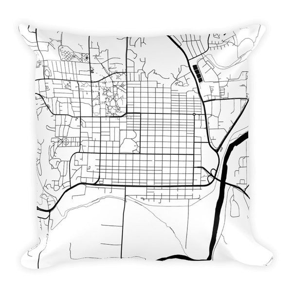 Manhattan (KS) Map Pillow – Modern Map Art