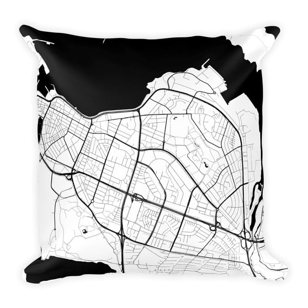 Reykjavik Map Pillow – Modern Map Art