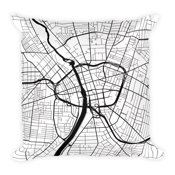 Rochester Map Pillow – Modern Map Art