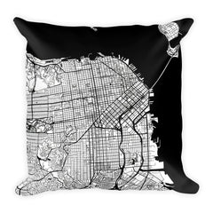 San Francisco Map Pillow – Modern Map Art