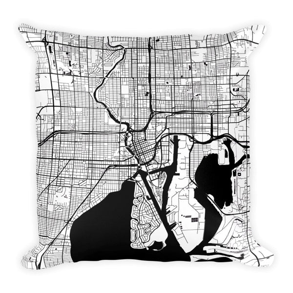 Tampa Map Pillow – Modern Map Art