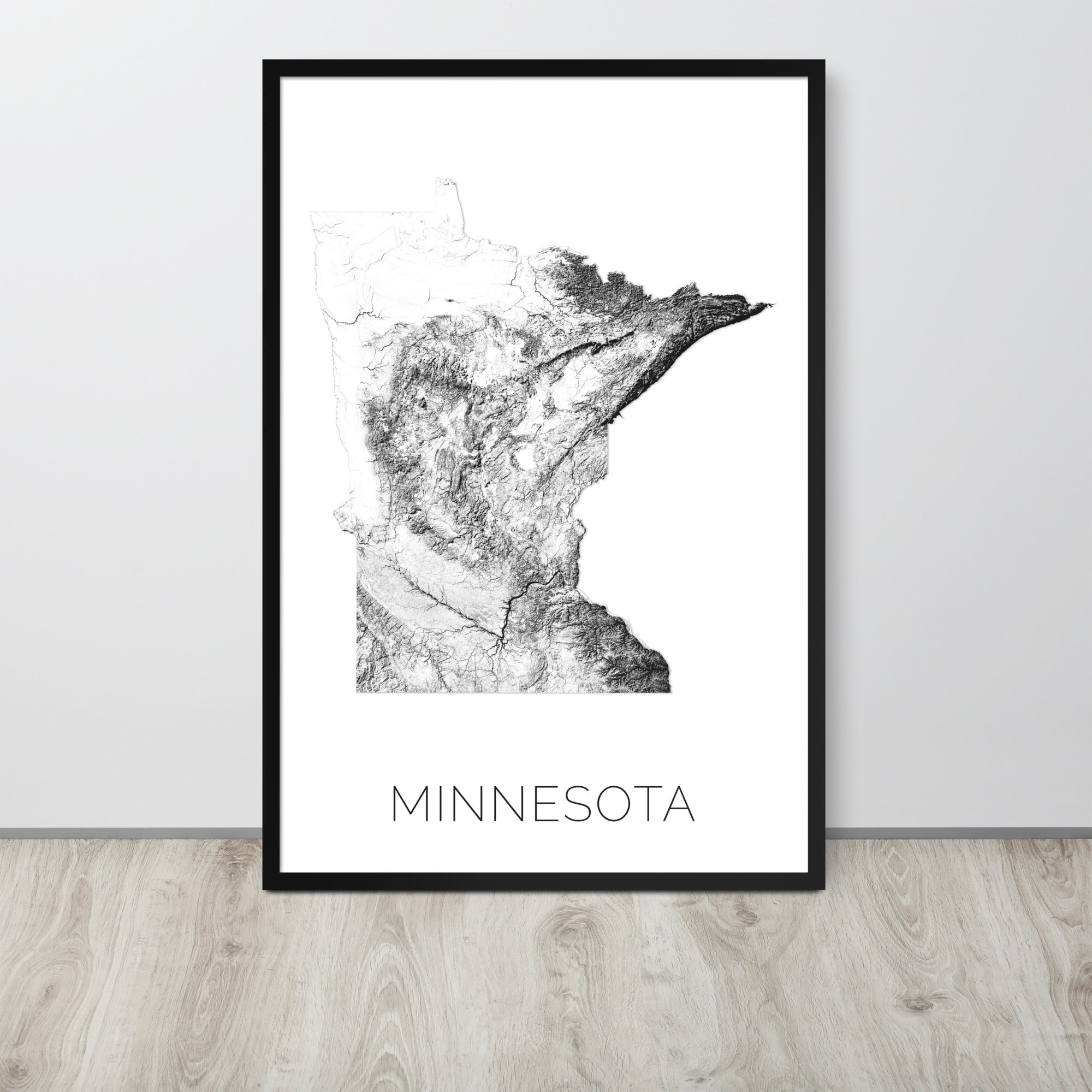 Multicolor Watercolor Minnesota State Map Digital' Unisex Crewneck