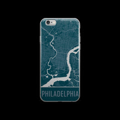 Philadelphia Map iPhone 6 Plus or 6s Case by Modern Map Art