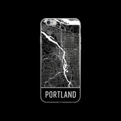 Portland Map iPhone 6 or 6s Case by Modern Map Art